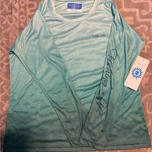 Fishing Life Aqua Long Sleeve Tee